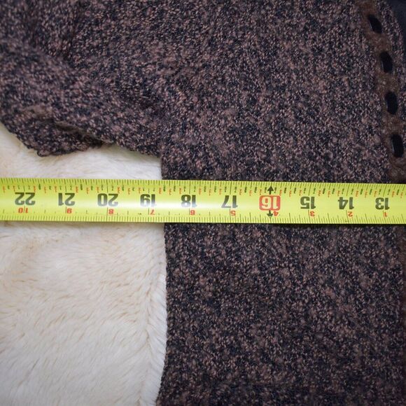 BCBGMaxAzria Wool Blend Tweed Jacket Women’s Size L Brown Gold Buttons - Picture 12 of 14